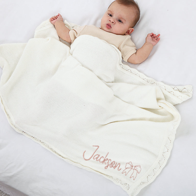 Corn Needle Custom Blanket(WHITE)