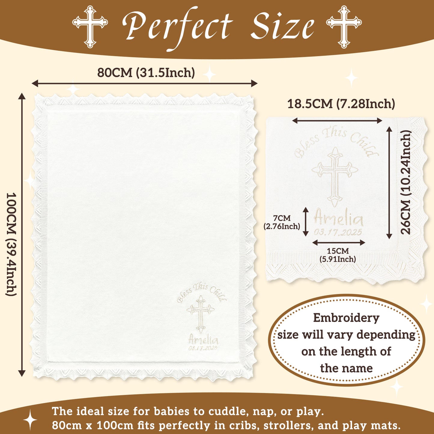 Baptism Customized Blanket