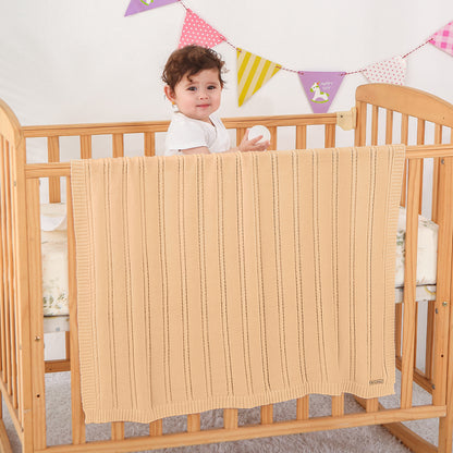 CREAM TWISTED ROPE BLANKET