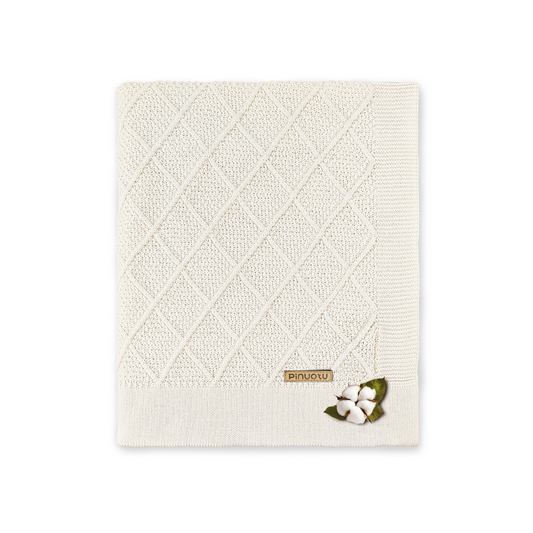 WHITE DIAMOND CHECKERED BLANKET