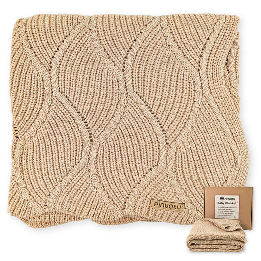 Thick Cotton Knit Baby Blanket 40x31 Inches