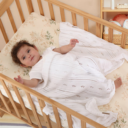 WHITE POINTELLE BLANKET