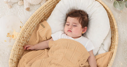 CREAM TWISTED ROPE BLANKET