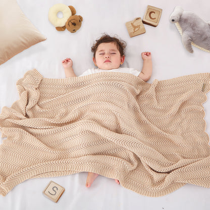 CREAM CROCHET BLANKET