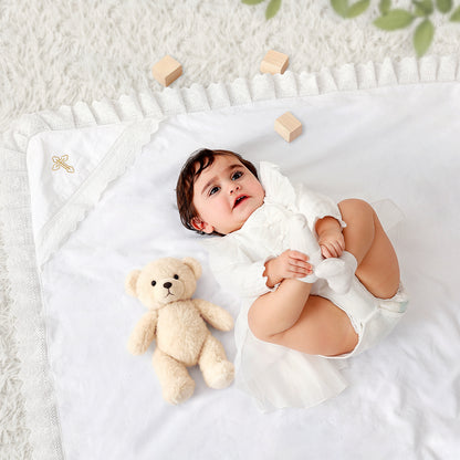 Baptism & Christening Baby Blanket with Hood