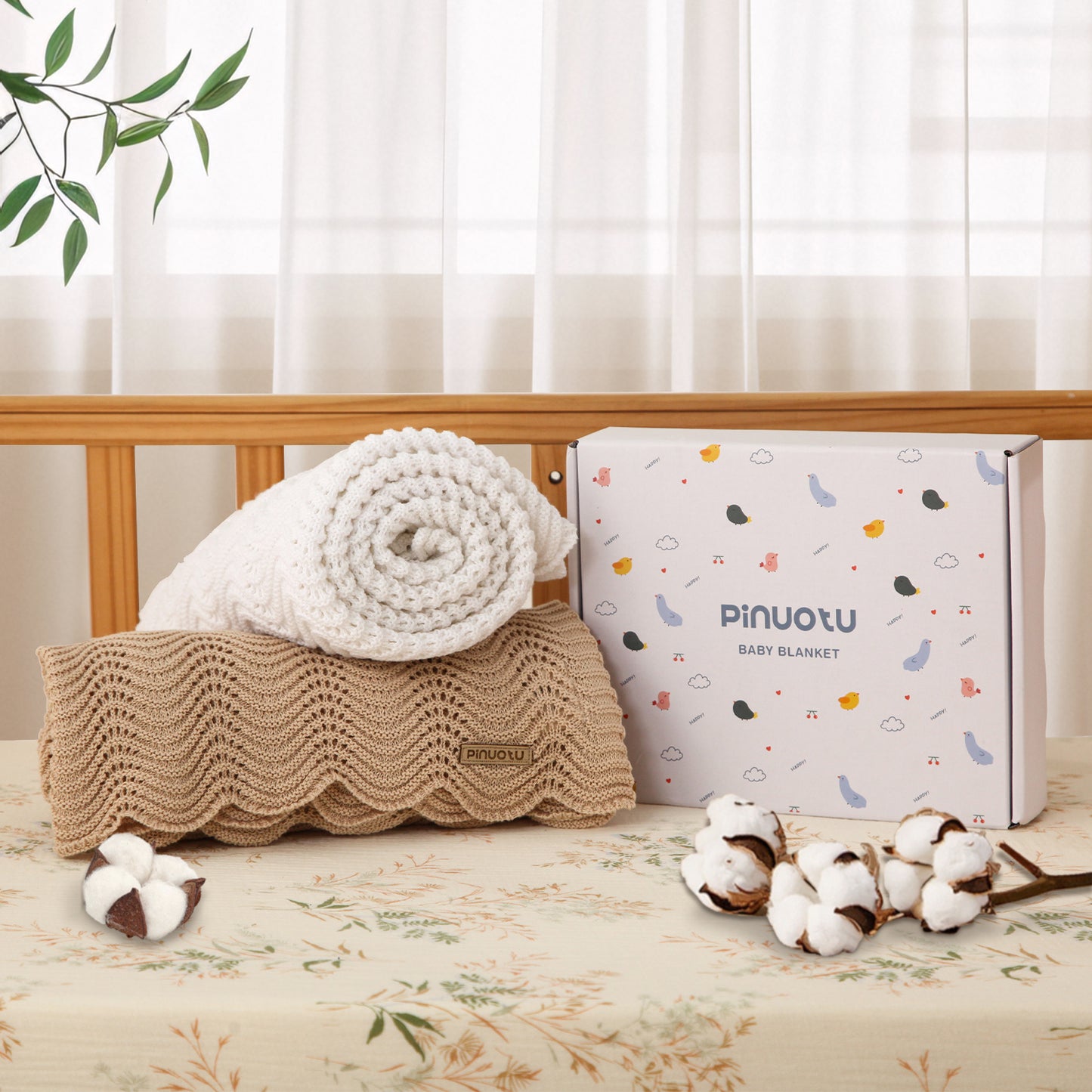 CREAM CROCHET BLANKET
