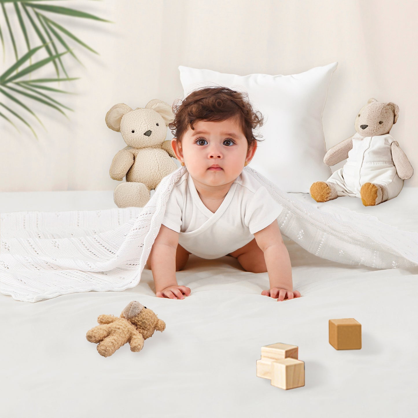 WHITE POINTELLE BLANKET