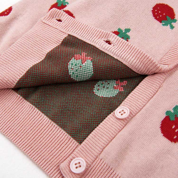 YOYI YOYI Pull en tricot fraise mignon