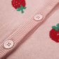 YOYI YOYI Pull en tricot fraise mignon