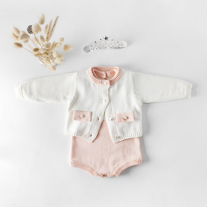 YOYI YOYI Newborn Knit romper Set