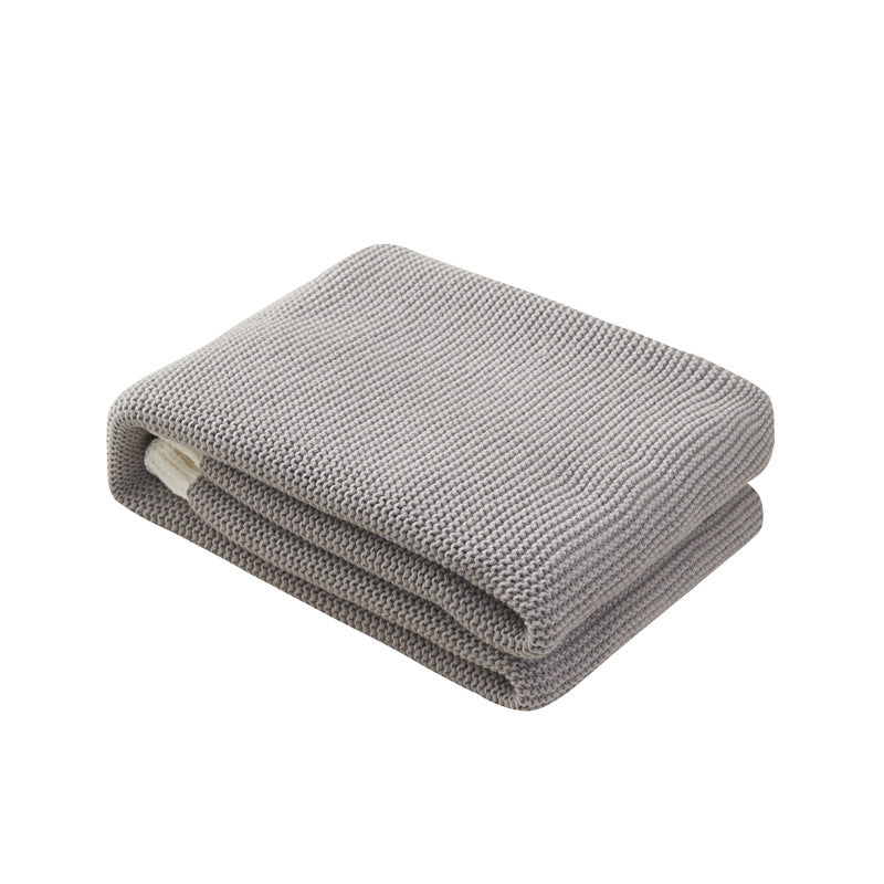 YOYI YOYI Baumwollweiche, dünne Strickdecke aus Baumwolle