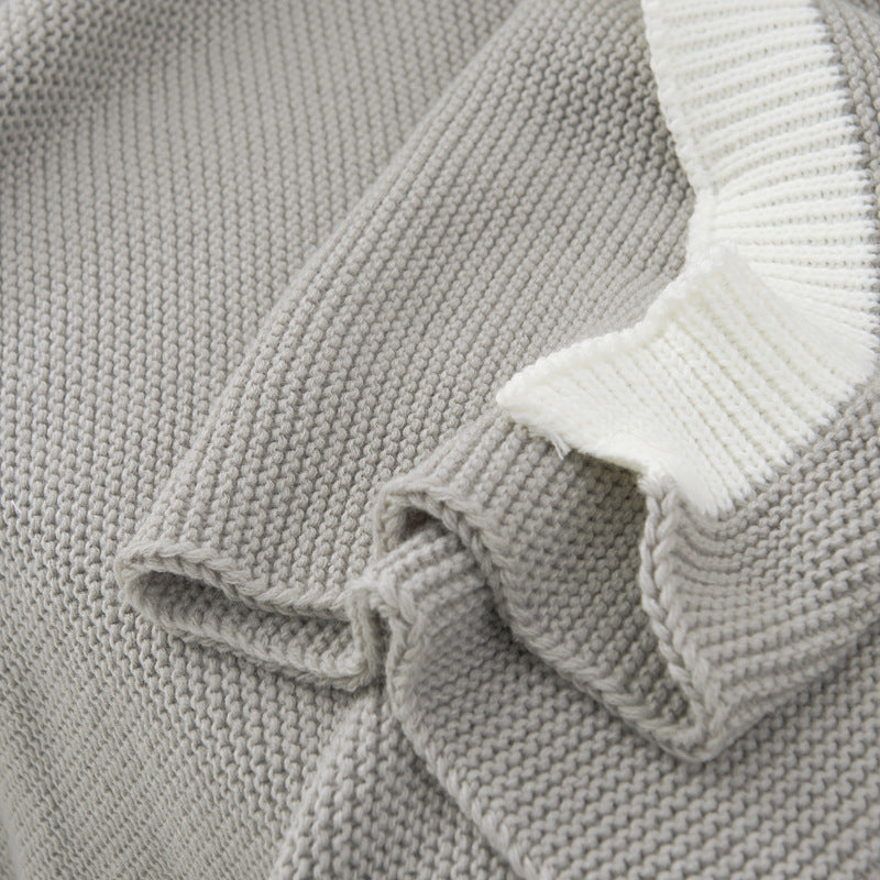 YOYI YOYI Baumwollweiche, dünne Strickdecke aus Baumwolle